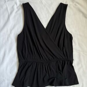Express Black Sleeveless Peplum Blouse – Size Small